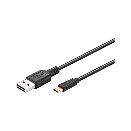 Goobay 96495 EASY TWIN+ USB Sync und Ladekabel 1 m, Schwarz, USB 2.0-Easy-Stecker (Typ A) > USB 2.0-Micro-Stecker (Typ B) von goobay