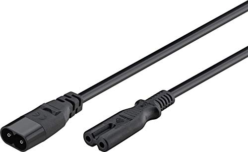 Goobay 97201 Verlängerungskabel C7/C8, 2 m, Schwarz, Gerätestecker C8 > Gerätebuchse C7 Goobay 97201 Verlängerungskabel C7/C8, 2 m, Schwarz, Gerätestecker C8 > Gerätebuchse C7 von goobay