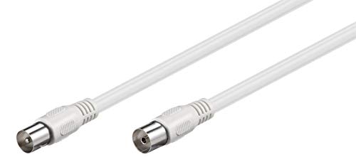 Goobay Antennenkabel (Class A, 85 dB), 2X geschirmt; Antennenkabel (Class A, 85 dB), 2X geschirmt, 1.5 m, Weiß - Koax-Stecker > Koax-Buchse (vollständig geschirmt) von goobay