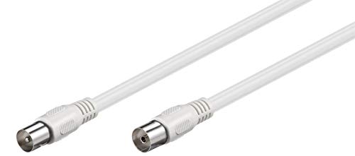 Goobay Antennenkabel (Class A, 85 dB), 2X geschirmt; Antennenkabel (Class A, 85 dB), 2X geschirmt, 3 m, Weiß - Koax-Stecker > Koax-Buchse (vollständig geschirmt) von goobay