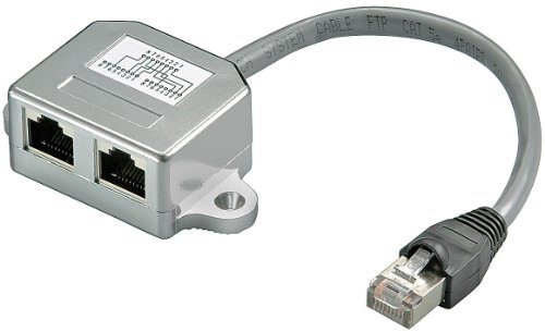 goobay Cat 5 Kabel-Splitter strukturierte Verkabelungsadapter 2X 10/100 BaseT von goobay