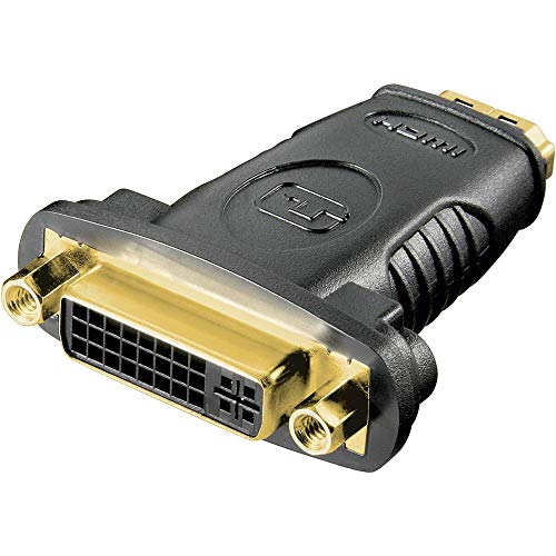 Goobay HDMI/DVI Adapter [1x HDMI-Buchse - 1x DVI-Buchse 24+5pol.] Schwarz vergoldete Steckkontakte 0.00 m von goobay