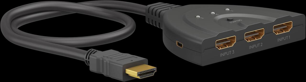 goobay HDMI-Switch Micro USB-B, HDMI 3 auf 1 von goobay