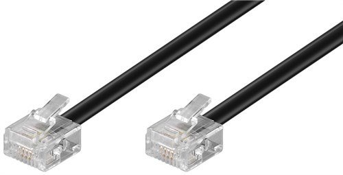 Goobay ISDN Modularanschlusskabel, 3 m, Schwarz, Plastiktüte - RJ45-Stecker (8P4C) > RJ45-Stecker (8P4C) von goobay