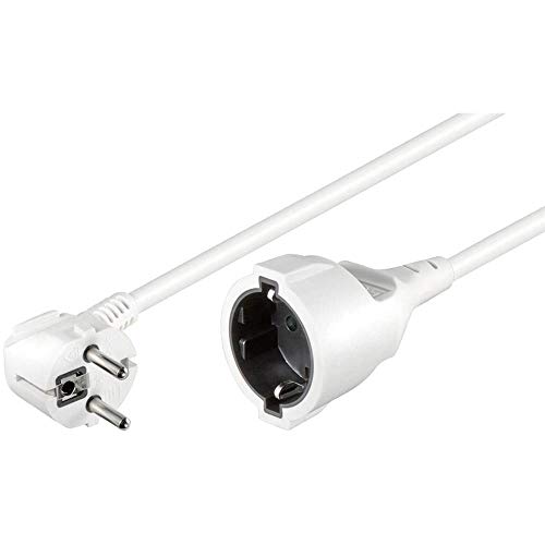 Goobay NK 117 W-200 2 m weiß Kabel Elektrische – Cables elektrischen (2 m, männlich/weiblich, weiß) von goobay