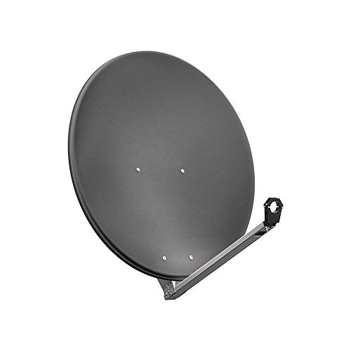 Goobay SAT-Spiegel/Schüssel (80 cm, HDTV, 40mm Feed, 30-60mm Mast) anthrazit von goobay