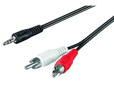 Kabel 1x Klinke (St.) (3.5) stereo - 2x Cinch (St.) 20.0 m von goobay