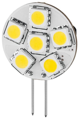 LED-Chip für G4 Lampensockel mit 6 SMD LEDs Leuchtfarbe tageslicht weiß 96lm (5 x LED-Chip) von goobay