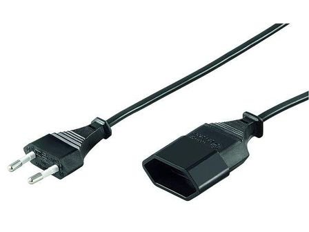 M-Cab 7000934 2m Netzstecker Typ F C13-Koppler Grau - Stromkabel (2 m, Weiblich/Weiblich, Netzstecker Typ F, C13-Koppler, Grau) von goobay