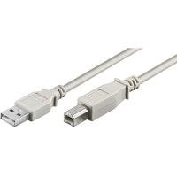 OEM USB 2.0 Kabel AB 300 3m HiSpeed grau AS/BS von goobay