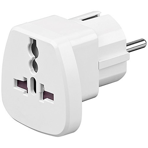 Reiseadapter Universal auf Schutzkontakt CEE 7/7 3680 W weiß - 3 Stück von goobay