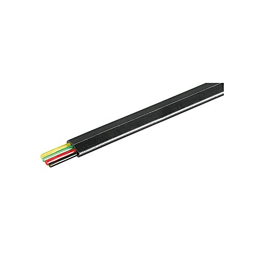 Wentronic 4 adrig Telefonflach-Kabel 100 m Spule schwarz/schwarz Wentronic 4 adrig Telefonflach-Kabel 100 m Spule schwarz/schwarz von goobay