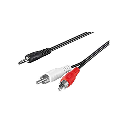 Wentronic Audio/Video Kabel (3,5mm Stereo Stecker auf 2X Cinchstecker) 3 m von goobay