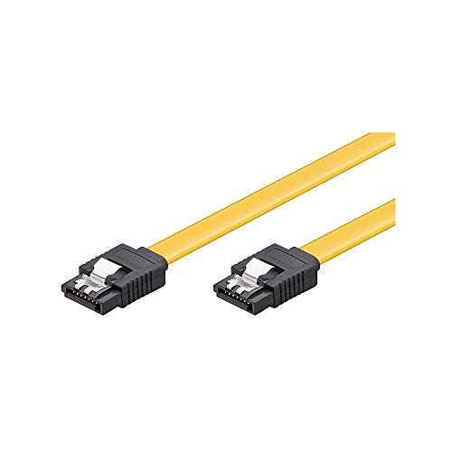 Wentronic HDD S-ATA Kabel 1,5GBs/3GBs/6GBs (S-ATA L-Type auf L-Type) 0,7m gelb von goobay