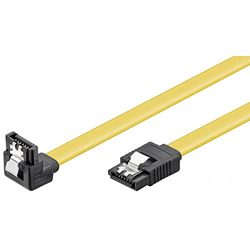 Wentronic HDD S-ATA Kabel 1,5GBs/3GBs/6GBs (S-ATA L-Type auf L-Type) 90 Grad gelb von goobay