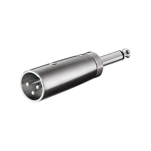 XLR Adapter 3-polig XLR Stecker auf 6.35mm mono Stecker von goobay