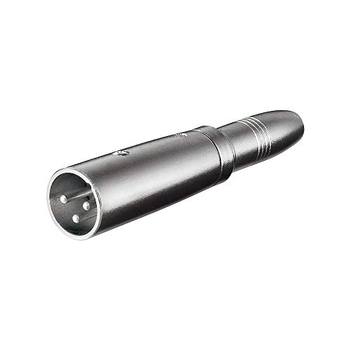 XLR Adapter 3polig XLR Stecker auf 6.3mm mono Kupplung von goobay