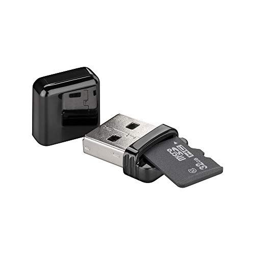 goobay 38656 Kartenlesegerät USB 2.0, Plastiktüte Schwarz von goobay