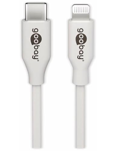 goobay 39446 Lightning - USB-C™ Lade- und Synchronisationskabel, 1 m, Weiß - MFi-Kabel für Apple iPhone/iPad Weiß von goobay