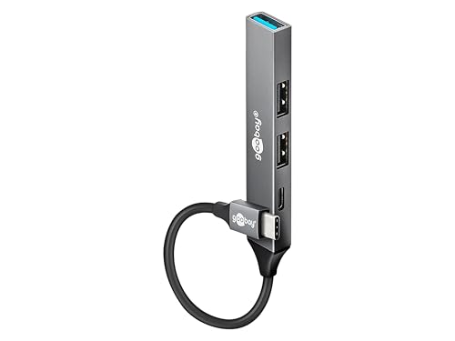 goobay 4-Port USB 3.2 Hub Slim/USB Mehrfachstecker, USB Verteiler, USB Hub/Schlanker USB-C zu 3X USB-A und 1x USB-C Multiport Adapter USB 3.0 Hub / 5 Gbits USB Splitter / 74459 goobay 4-Port USB 3.2 Hub Slim/USB Mehrfachstecker, USB Verteiler, USB Hub/Schlanker USB-C zu 3X USB-A und 1x USB-C Multiport Adapter USB 3.0 Hub / 5 Gbits USB Splitter / 74459 von goobay