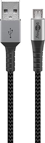 goobay 49282 Micro USB Kabel – Extra Robustes Premium Textilkabel mit Metallsteckern - 1m goobay 49282 Micro USB Kabel – Extra Robustes Premium Textilkabel mit Metallsteckern - 1m von goobay