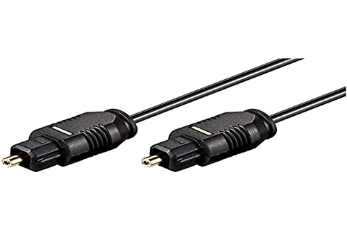 goobay 51217 Toslink-Kabel (Digitaler optischer Stecker für Audio-Daten, 1,5m) schwarz von goobay