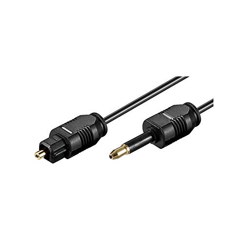 goobay 51224 Toslink optisches Digital Audio Verbindungskabel, schwarz, 1 Meter von goobay