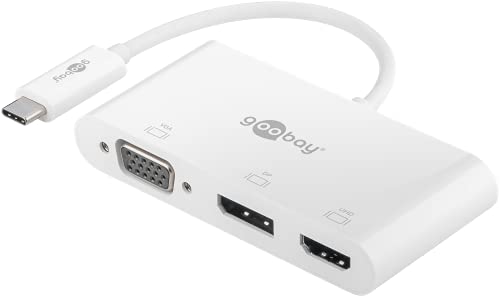 goobay 52412 Multiport Adapter USB-C auf VGA + DP + HDMI – Auflösungen bis max. 4K*2K@60Hz – Spiegelt auf bis zu 4 Bildschirme gleichzeitig goobay 52412 Multiport Adapter USB-C auf VGA + DP + HDMI – Auflösungen bis max. 4K*2K@60Hz – Spiegelt auf bis zu 4 Bildschirme gleichzeitig von goobay