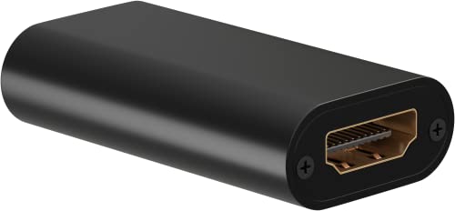 goobay 58491 HDMI Signalverstärker/Repeater 4K @30Hz - zum Verlängern Einer HDMI Verbindung auf bis zu 40m / Flaches Robustes Gehäuse aus Aluminium/Schwarz von goobay