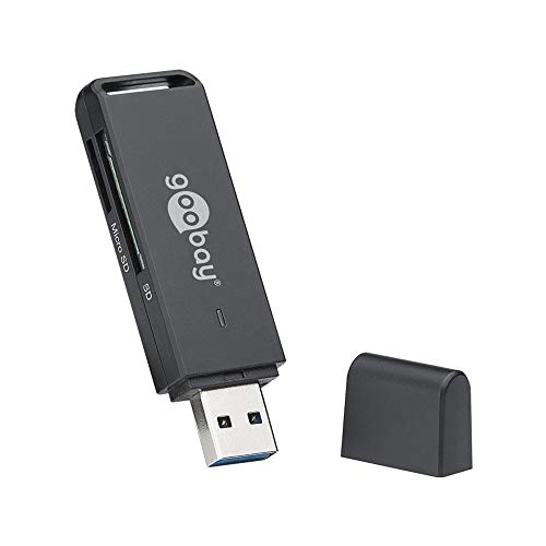 goobay 59089 Kartenlesegerät USB 3.0, Klapp-Blister Schwarz von goobay
