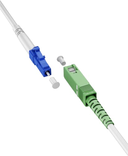 goobay 59609 Glasfaserkabel (FTTH) / Singlemode (OS2) Simplex/SC APC (8°) Stecker auf LC-UPC (8°) Stecker/Lichtwellenkabel / 2 Meter von goobay