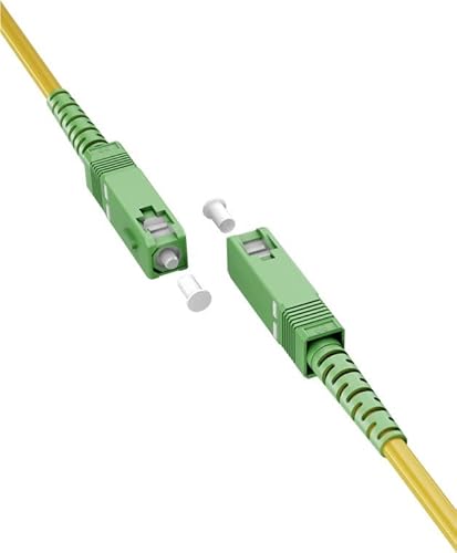 goobay 59642 Glasfaserkabel (FTTH) / Singlemode (OS2) Simplex/SC APC (8°) Stecker auf SC-APC (8°) Stecker/Lichtwellenkabel / 10 Meter von goobay