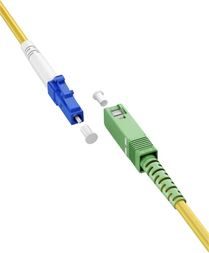 goobay 59649 Glasfaserkabel (FTTH) / Singlemode (OS2) Simplex/SC APC (8°) Stecker auf LC-UPC (8°) Stecker/Lichtwellenkabel / 2 Meter von goobay