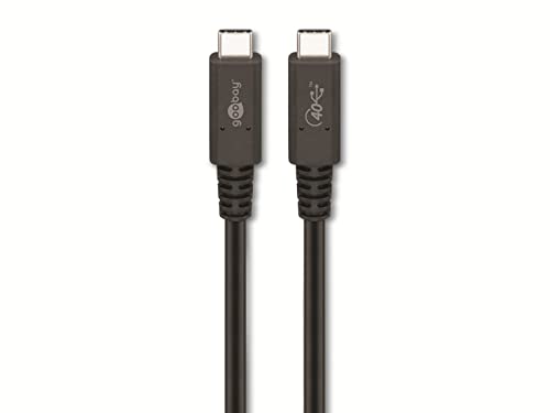 goobay 60200 USB4 Kabel Gen 3x2 / USB C auf USB C Schnellladekabel 100W 20V 5A / 40 Gbits Datenübertragungsrate / Zertifiziertes USBC 4.0 Kabel / 1m von goobay