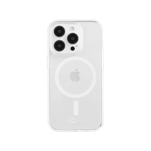 goobay 61348 iPhone Schutzhülle mit MagSafe Ladevorrichtung/kompatibel Apple 14 Pro Max/Kameraschutz & Displayschutz/Stoßfest/Durchsichtige Hülle Magnetring von goobay