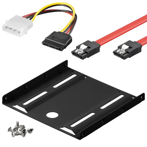 goobay 64811 Festplatten Einbaurahmen SSD 2.5 auf 3.5 / Für den Einbau Einer 2,5" Festplatte in einen 3,5" Gehäuseschacht / SSD Halterung inkl.Stromadapter, SATA Kabel und Schrauben goobay 64811 Festplatten Einbaurahmen SSD 2.5 auf 3.5 / Für den Einbau Einer 2,5" Festplatte in einen 3,5" Gehäuseschacht / SSD Halterung inkl.Stromadapter, SATA Kabel und Schrauben von goobay