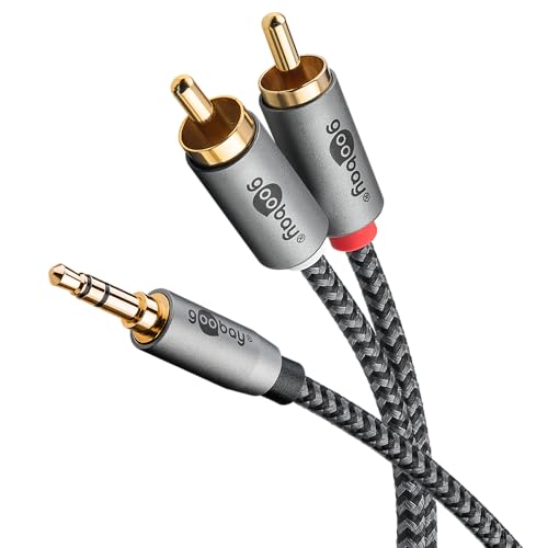 goobay 65290 Stereo Cinch auf Klinke 3,5 Aux Kabel 5m / HiFi Audio Aux Kabel für Smartphone; Konsole; Anlage/Textilmantel/vergoldet goobay 65290 Stereo Cinch auf Klinke 3,5 Aux Kabel 5m / HiFi Audio Aux Kabel für Smartphone; Konsole; Anlage/Textilmantel/vergoldet von goobay