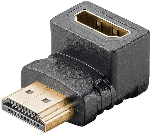 goobay 65749 HDMI Winkeladapter 270 Grad/Vergoldete Kontakte / 270° Winkel / 8K @ 60 Hz, 4K @ 120 Hz / 48 Gbits/eARC, HDR von goobay