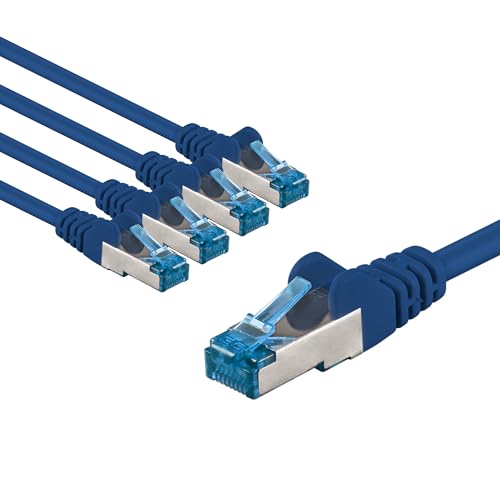 goobay 66032 CAT 6A Netzwerkkabel im 5er Set/Patchkabel geschirmt S/FTP/CU Ethernet Kabel, PiMF, LSZH/Cat 6a Kabel mit 10Gbits / Blau / 5x 1m goobay 66032 CAT 6A Netzwerkkabel im 5er Set/Patchkabel geschirmt S/FTP/CU Ethernet Kabel, PiMF, LSZH/Cat 6a Kabel mit 10Gbits / Blau / 5x 1m von goobay