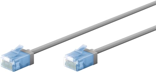 goobay 74227 CAT 6A Patchkabel slim/Ultraflexibles RJ45 CAT 6A Netzwerkkabel U/UTP CU/Dünnes Ethernet Kabel mit kurzen Steckern / 10 Gbit/s LSZH, Knickschutz/grau 10m goobay 74227 CAT 6A Patchkabel slim/Ultraflexibles RJ45 CAT 6A Netzwerkkabel U/UTP CU/Dünnes Ethernet Kabel mit kurzen Steckern / 10 Gbit/s LSZH, Knickschutz/grau 10m von goobay