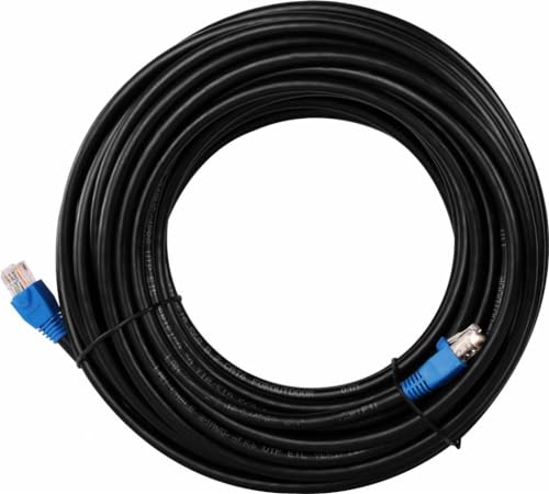 goobay 94393 Outdoor Patchkabel CAT 6 Kabel / 2fach PE Mantel Wasserdicht / RJ45 Stecker Ethernet Kabel / Außenbereich Netzwerkkabel 30m / Schwarz / LAN Kabel 30m von goobay