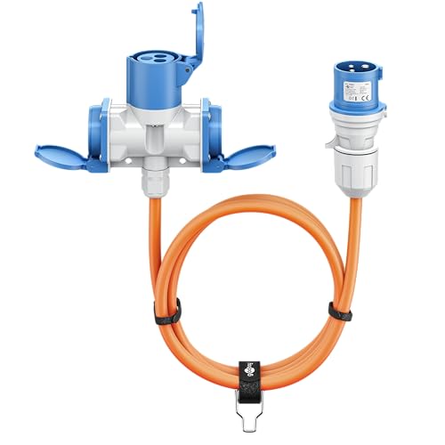 goobay CEE-Adapterkabel für Wohnwagen, 1,5 m, CEE-Stecker auf 1 x CEE-Buchse und 2 x Schutzkontaktsteckdose, IP 44, Kabel für Camping, Wohnmobil und Baustelle, 76231 goobay CEE-Adapterkabel für Wohnwagen, 1,5 m, CEE-Stecker auf 1 x CEE-Buchse und 2 x Schutzkontaktsteckdose, IP 44, Kabel für Camping, Wohnmobil und Baustelle, 76231 von goobay