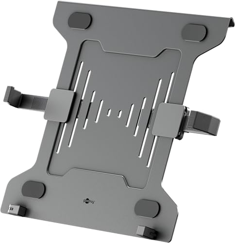 goobay Laptophalterung für Monitore von 10 bis 15,6 Zoll (25-40 cm), max. 4,5 kg, zur Montage an eine Monitorhalterung, VESA 75/100mm, schwarz, 70817 von goobay