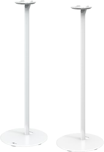 goobay Lautsprecherständer für Sonos Era 100 / Lautsprecherhalterung 3k Tragkraft/Boxenständer mit Kabelmanagement / 71cm hoch/weiß / 71983 von goobay