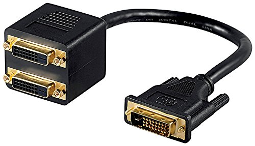 goobay MMK ADAP 24 + 1 DVI-D > 2 x DVI-D DVI-D 2 x DVI F schwarz Kabel-Schnittstelle und Netzteil von goobay
