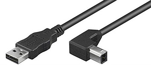 goobay USB 2.0 Kabel (A Stecker auf B Winkelstecker) 2m schwarz von goobay