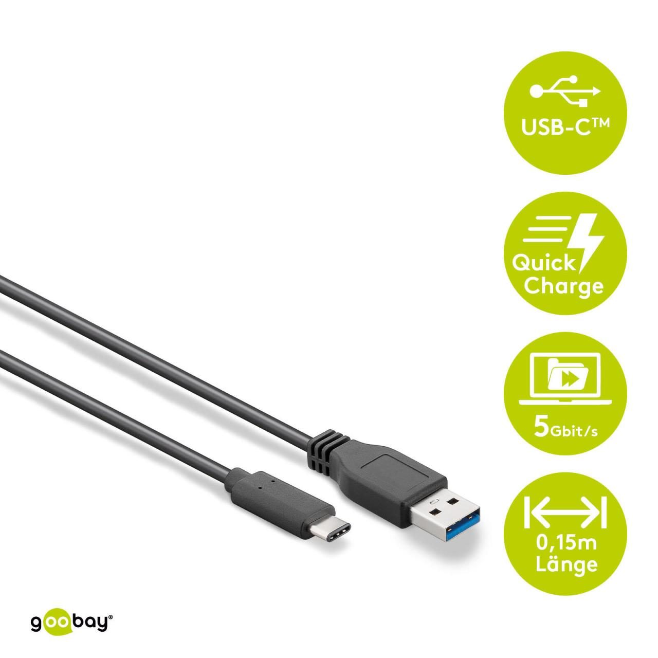 goobay USB-Kabel 45247 0.15 m von goobay