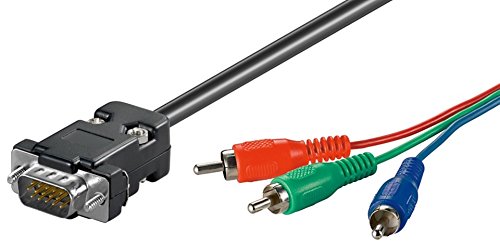 goobay VGA-RGB-Video-Kabel 2m 15pol. Sub D - 3X Stecker von goobay