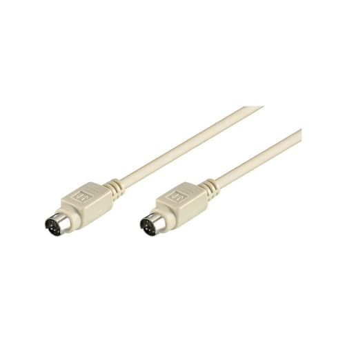 goobay Wentronic 50555 Anschlusskabel (PS/2 Stecker auf PS/2 Stecker) 2m Grau von goobay