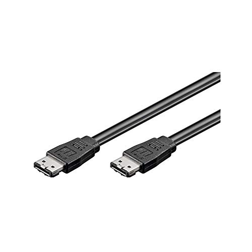 goobay Wentronic HDD S-ATA Kabel 1,5GBs/3GBs/6GBs (eSATA I-Type auf eSATA I-Type Stecker) 1,5m schwarz von goobay